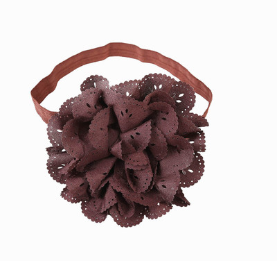 

Pikaboo Cut Work Big Flower Baby Girl Head Band(Brown)