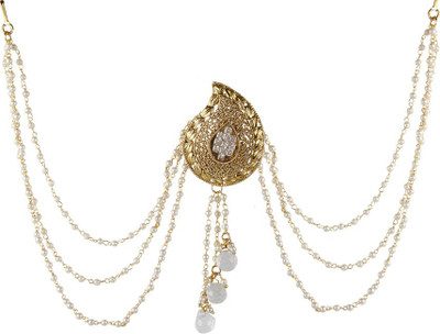 

Biyu Traditional Style Revers Ad Pearl Bun Copper Pin Hair Accessories Hair Accessory Set(Gold)