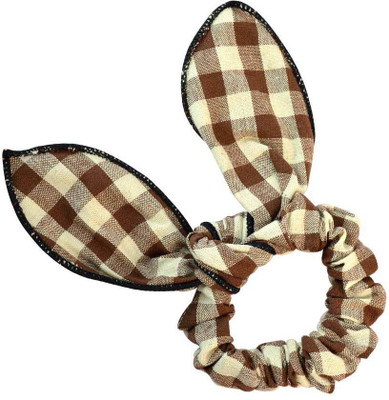 

Sarah Checked Rubber Band(Brown)