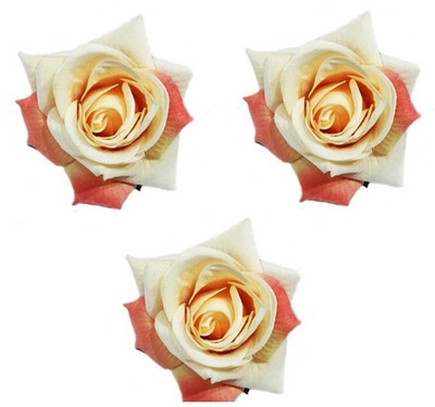 

Kabello Wedding Flowers for Decoration Set of 3 Hair Clip(White)