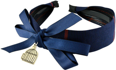 

Sarah Ribbon Bow Charm Hair Band(Blue)