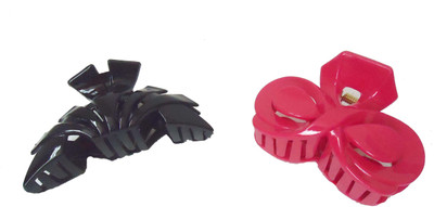 

Modish Look Combo Of Two Clutcher For Women Hair Accessory Set(Black, Pink)