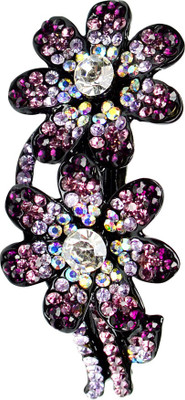 

Glitters Online Purple Colour American Diamond Hair Clip(Purple)