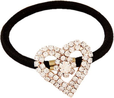 

Young & Forever Flirty Heart Hair Band(Gold, Black)