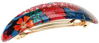 

France Luxe France Luxe Oval Volume Barrette - Hayden Floral Indigo Hair Claw(Multicolor)