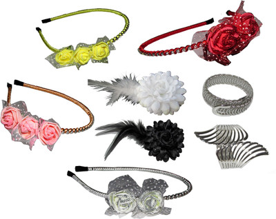 

Takspin Floral Style Hairband Hair Accessory Set(Multicolor)