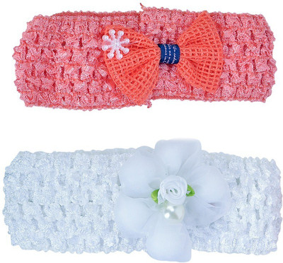 

Sagunya Soft Elastic Hair Band(White, Orange)