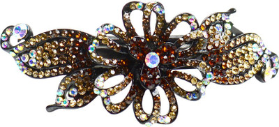

Glitters Online Glitters Golden Colour American Diamond Hair Clip Hair Clip(Gold)