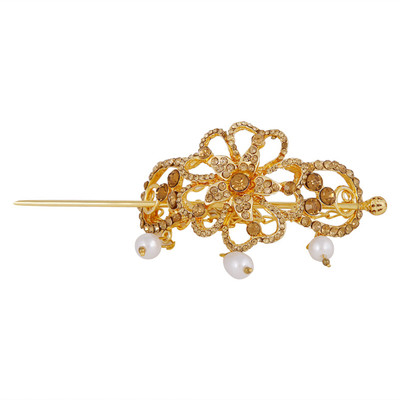 

Pink Rose Princess Charm Hair Pin(Gold)