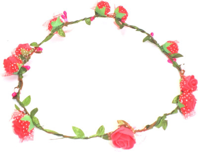 

FashBlush Forever Glam FloraNFashion Tiara Head Band(Red, Green)