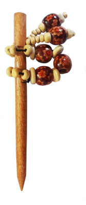 CraftEra Wooden Stick Hair Pin(Brown)