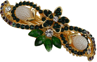 

Taj Pearl Designer Hair Clip(Gold)