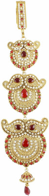 

Orniza Traditional Three Steps Juda For Indian Wedding Accessory Hair Pin(Maroon)