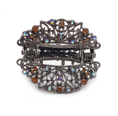 

Be You Brown Stones Victorian Style Big Butterfly Hair Claw(Brown)