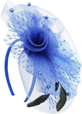 

Sanjog Retro Feather Mesh Net Flower Hat Fascinators Hairband/Headband Hair Clip(Purple)