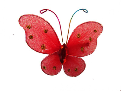 

Yashasvi Butterfly Tic-Tac Hair Clip(Red)