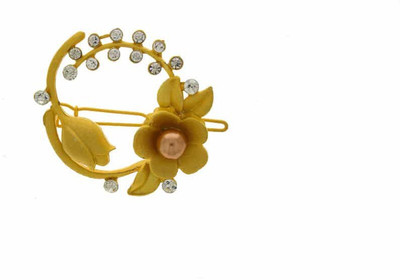 

Anuradha Art ZHP-630 Hair Clip(Gold, White)