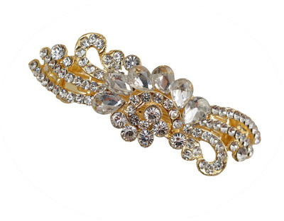 

Taj Pearl Designer Hair Clip(Gold)