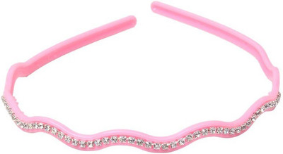 

One Personal Care Princess Colorful Diamond Studded Casual Wear Hair Accessory Set, Hair Band(Pink)
