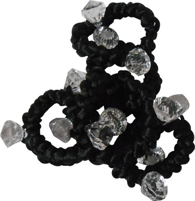 

Adbeni Black Resham Thread Coated Good Choice Rubber Band(Black)