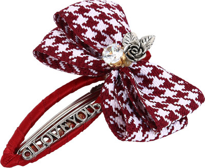 

Fayon Rose Leaf Red Hair Pin(Silver)