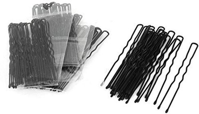 

uxcell Metal Woman Hair Pin Barrette U Shaped Clip Single Prong 100 Pcs Black Hair Pin(Black)