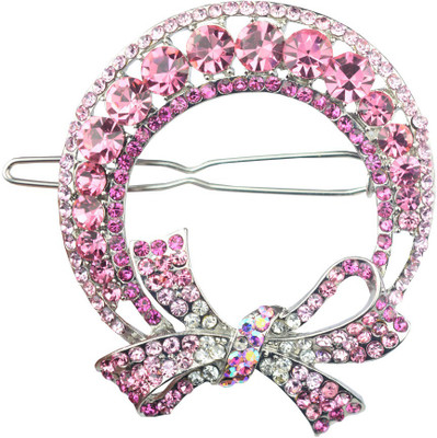 

Glitters Online Light Pink Colour American Diamond Hair Clip(Pink)