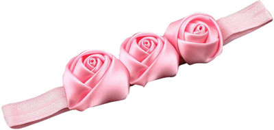 

AkinosKIDS Three Roses Shiny Satin Flower Soft Head Band(Pink)