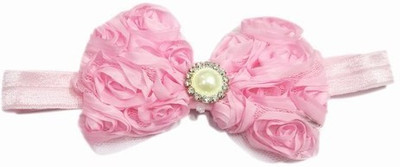 

Pinkblueindia Beautiful Rose Flower with Pearl Head Band(Pink)