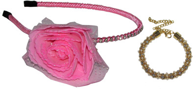

Juhi Floral Hairband with Bracelet Hair Accessory Set(Multicolor)