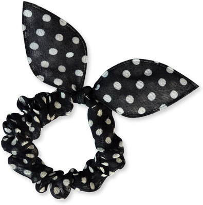 

Sarah Polka Dot Rabbit Ear Rubber Band(Black)