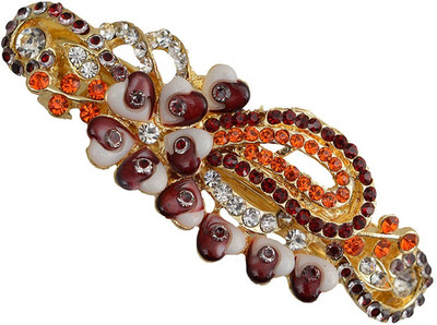 

Taj Pearl Designer Hair Clip(Gold)