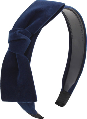Fayon Weekend Party Blue Velvet Bow Hair Band(Blue)
