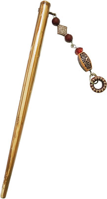

CraftEra Wooden Bun Stick(Brown)