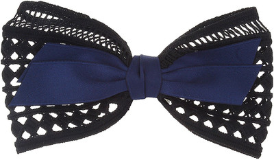 

Fayon Daily Casual Work Blue Bow Pretty Black Hair Clip(Blue)