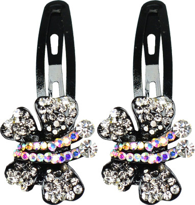 

Glitters Online Silver Colour American Diamond Hair Clip(Silver)