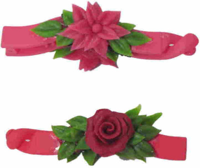 

Advanc Hotline Porcelain clay work fancy banana clip (Combo of 2) Hair Clip(Multicolor)
