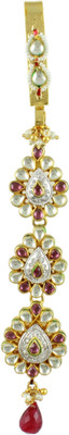 

Orniza Indian Traditional Wedding Accessory Juda In Paachi Kundan Work Hair Pin(Red)