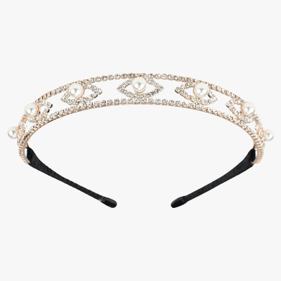 

Pink Rose Charm Hair Band(White)