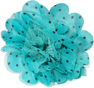 

Flaunt Chic Polka Dots Big Net And Chiffon Flower Hair Band(Green)