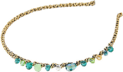 

Young & Forever Juliette Headband Hair Band(Green, Gold)