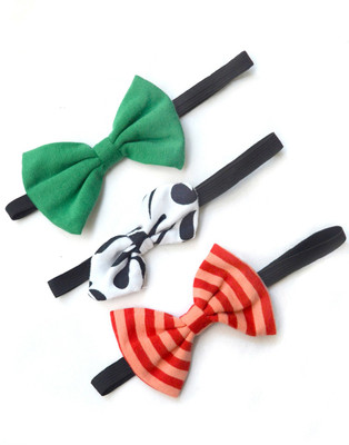 

A.T.U.N. Thin Elastics Hair Band(Green, White, Red)