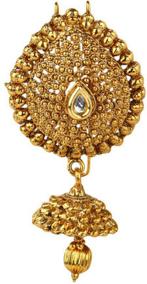 

Pink Rose Charm Kundan Juda Pin Cum Pasha Hair Pin(Gold)