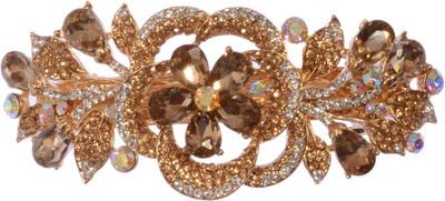 

Mansiyaorange party Wedding casual wear fancy Golden pin accessories Hair Clip(Copper)