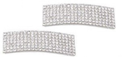 

One Personal Care Diamond Studded Party Wear Hair Accessory Set, Tic Tac Clip(Silver)