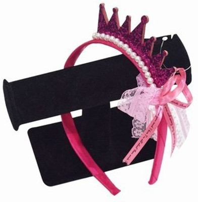 

Pinkblueindia Gorgeous Crown With Pearls and Net Lace Head Band(Pink)