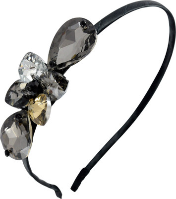 

Sarah Floral Faux Stones Hair Band(Black)