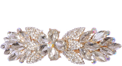 

Mansiyaorange party Wedding casual wear fancy Golden pin accessories Hair Clip(White)