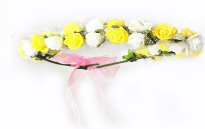 Sagunya Floral Head Band(White, Yellow)