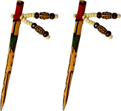 

CraftEra Wooden Stick Hair Pin(Brown)